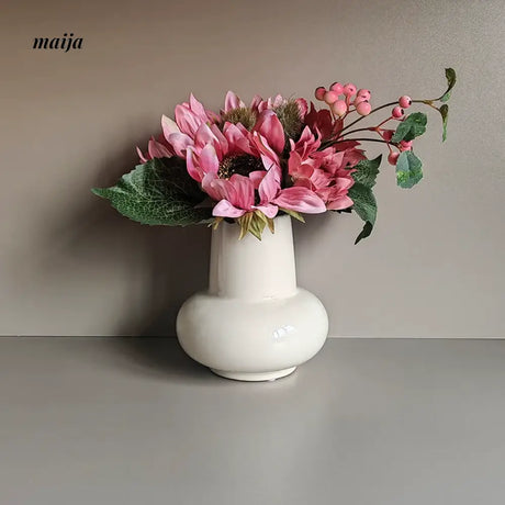 LIVETAI Nordic Round Belly Ceramic Vase from maija