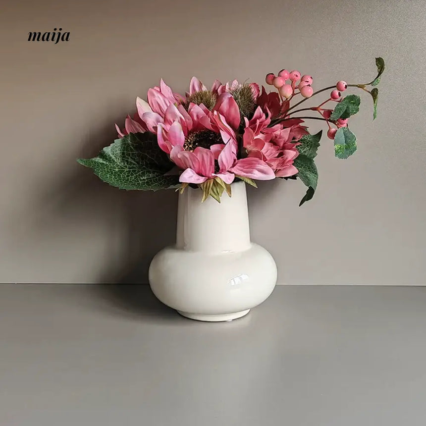 LIVETAI Nordic Round Belly Ceramic Vase from maija