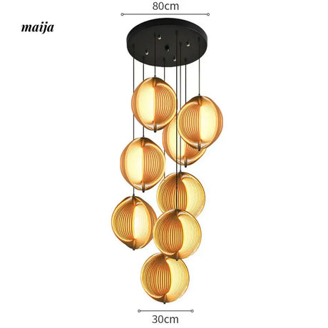 Hana Staircase Chandelier from Hongpengtang