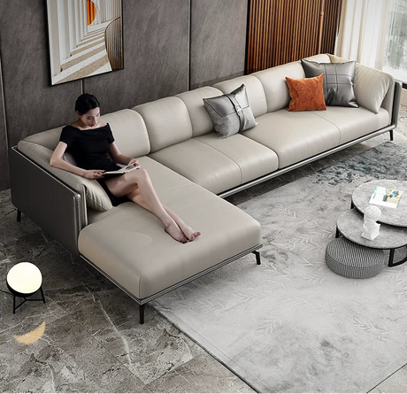 DIPU Kailey Nordic Light Luxury Leather Sofa from DIPU