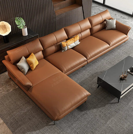 DIPU Leo Scandinavian Minimalist Leather Sofa from DIPU
