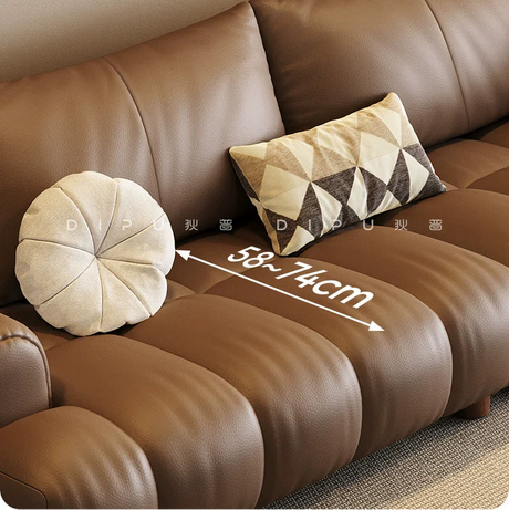 DIPU Ali Retro Cream Piano Leather Sofa from DIPU