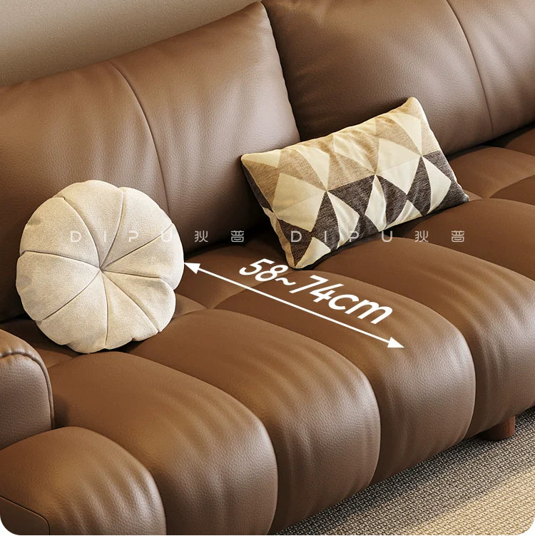 DIPU Ali Retro Cream Piano Leather Sofa from DIPU