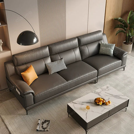 DIPU Tanner Cream Leather Sofa from DIPU