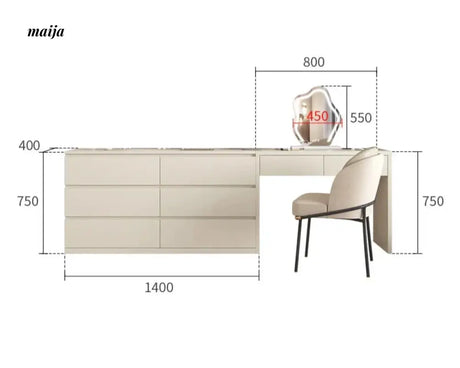 MEIHOUSE Universal Dressing Table Advanced Bedroom Storage System from MEIHOUSE