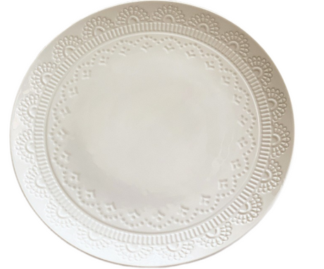 YASUKI Aria Elegant Pure White Ceramic Plate from YASUKI