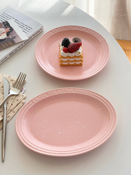 YASUKI Amara Elegant Pink Inkjet Ceramic Plate from YASUKI