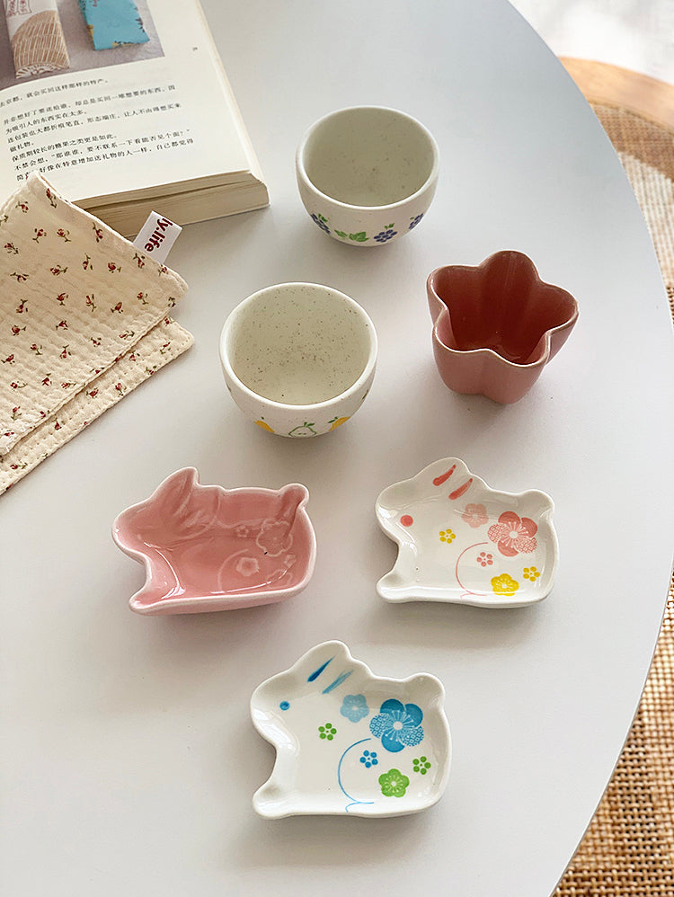YASUKI Amelia Adorable Cherry Bunny Sauce Plate from YASUKI