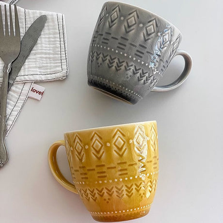 YASUKI Ignacio Elegant Art Relief Mug from YASUKI
