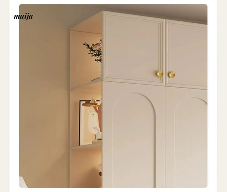 MEIHOUSE French Cream Wardrobe Modern Bedroom Storage Cabinet from MEIHOUSE