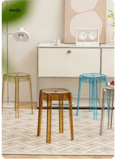 LOWERLEFT Transparent Low Plastic Stool from Lower Left