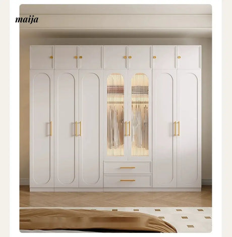MEIHOUSE French Cream Bedroom Storage Combination Coat Cabinet from MEIHOUSE