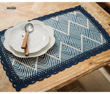 MAN YUE HOME Retro Tablecloth with High-Quality Cotton Linen Finish from MAN YUE HOME