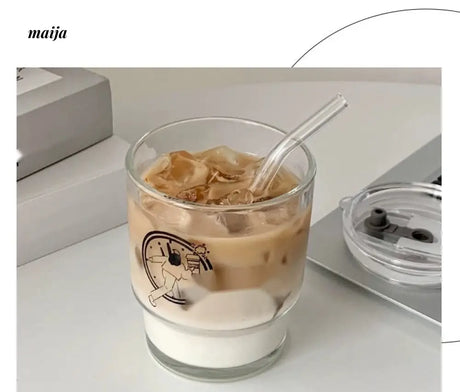 BANKE Summer Portable Glass Latte Coffee Cup from BANKE