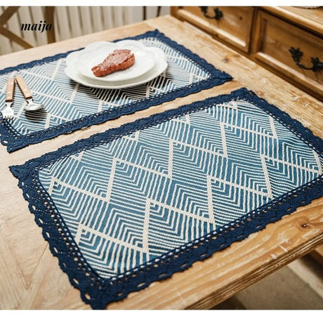 MAN YUE HOME Retro Tablecloth with High-Quality Cotton Linen Finish from MAN YUE HOME