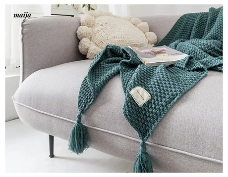 MAN YUE HOME Scandinavian Knitted Sofa with Duvet for Sleep from MAN YUE HOME