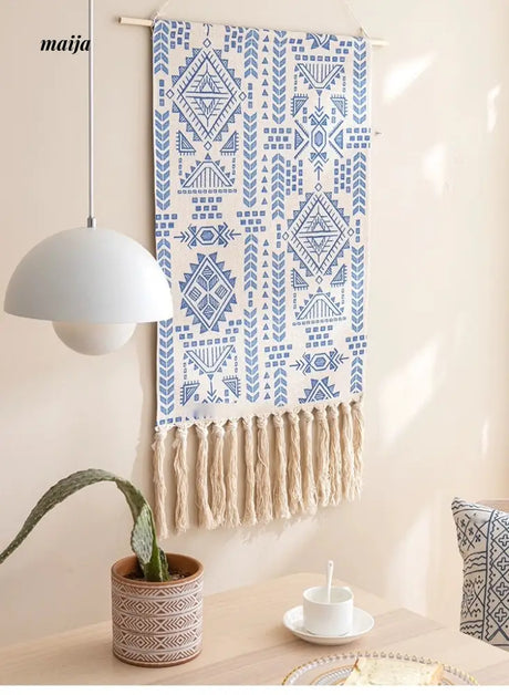 MAN YUE HOME Retro Woven Tapestry for Bedroom Canvas Decor from MAN YUE HOME