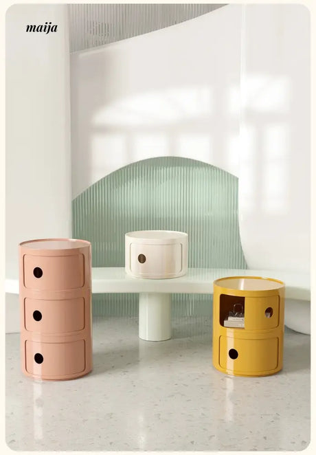 PUMPKIN BOX Round Minimalist Bedside Table from PUMPKIN BOX