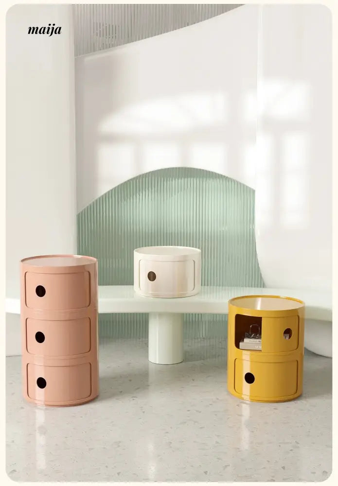 PUMPKIN BOX Round Minimalist Bedside Table from PUMPKIN BOX