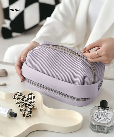 Ribbed Travel Cosmetic Bag from maija