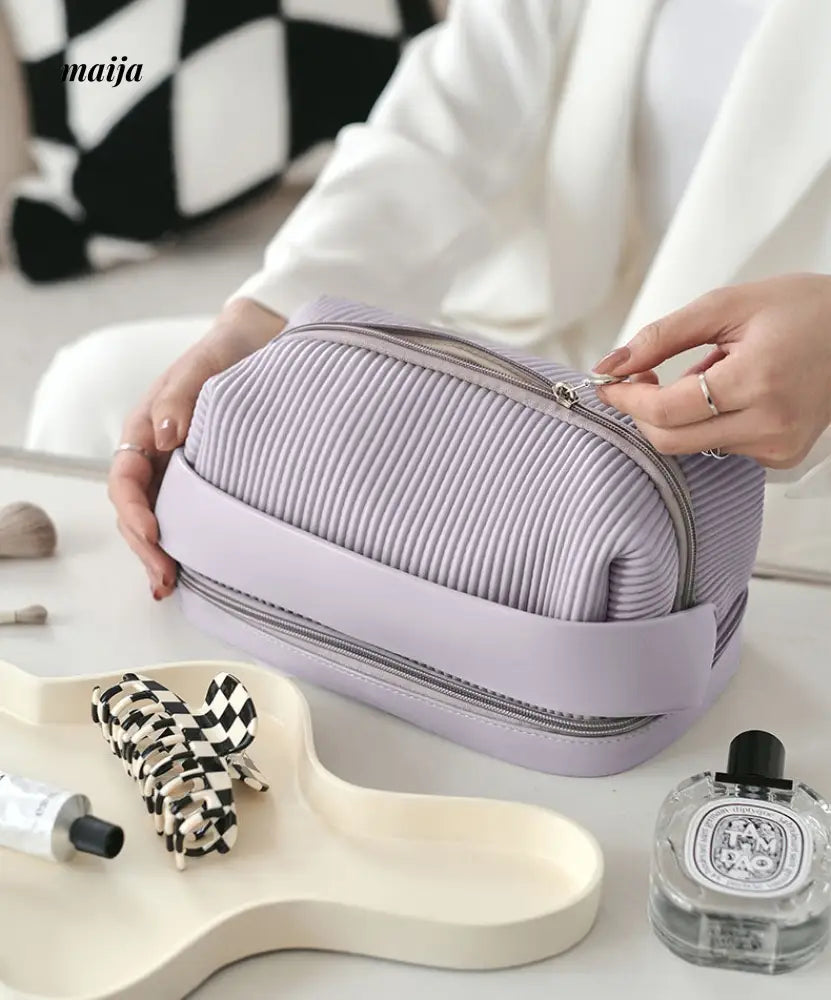 Ribbed Travel Cosmetic Bag from maija