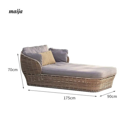 GERMAIN Estelle Rattan Sun Lounger from GERMAIN
