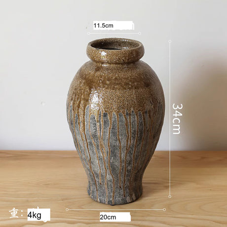 JUHAN Isolde Rustic Floral Arrangement Pottery Vase from JUHAN