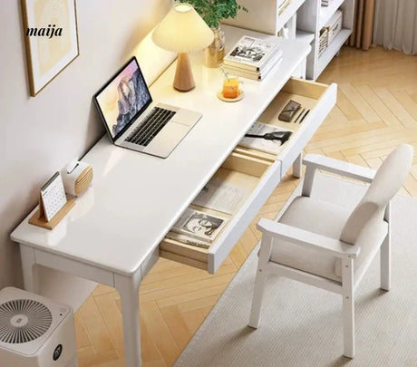 Pioneer Solid Wood Narrow Desk from maija