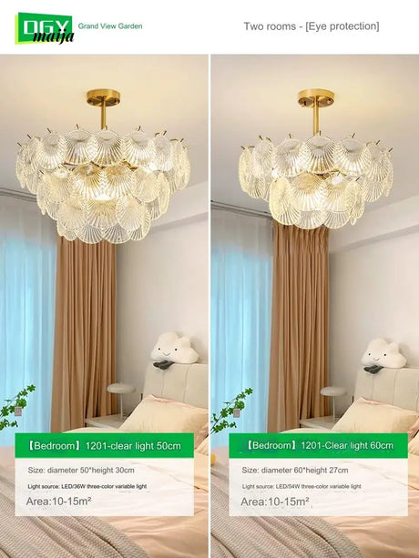 GVG Crystal Scallop Shell Ceiling Lamp from Kaiyashi