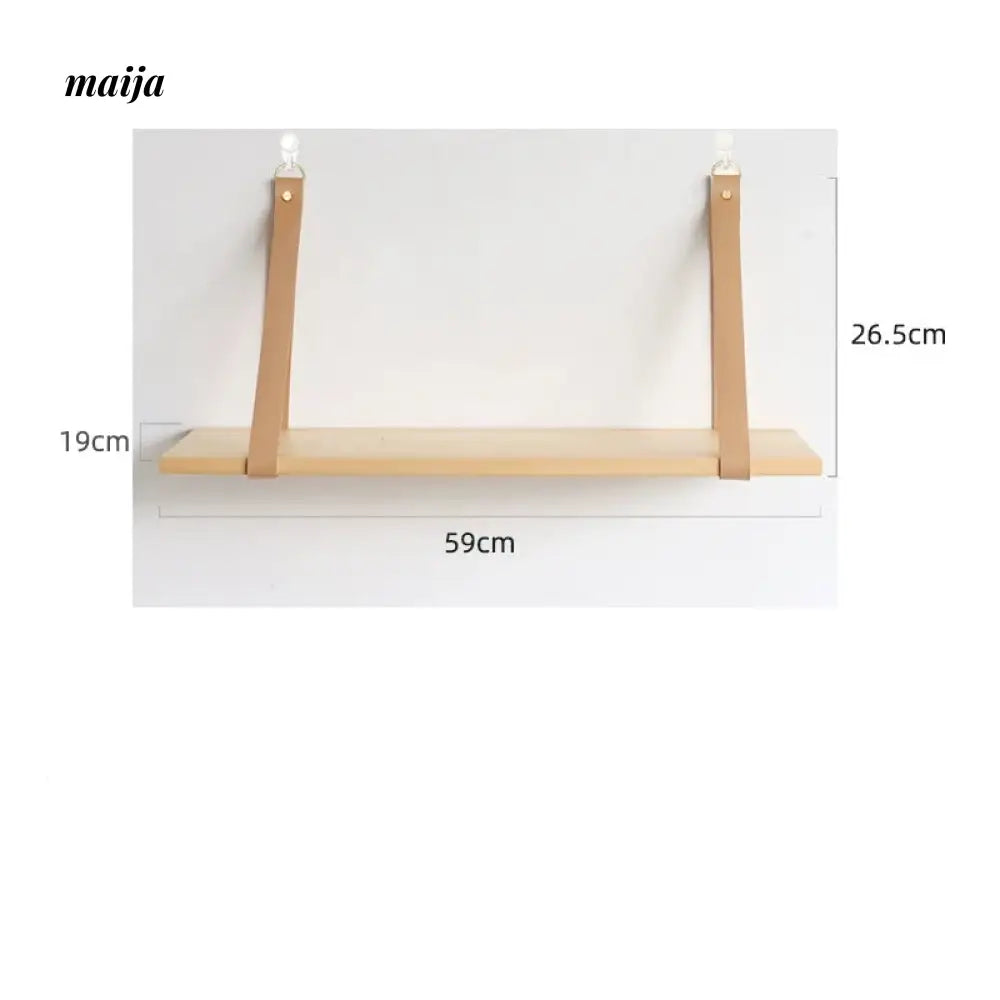 WULIHOME Solid Wood One-Line Shelf Rack with Desktop Storage