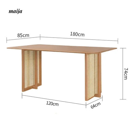 SLIGHTLYCOOL Mattie Rattan Dining Table from maija