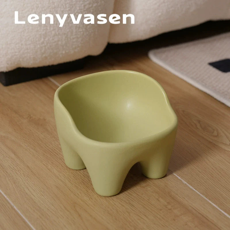 LENYVASEN Jasper Large Ceramic Pet Bowl from LENYVASEN