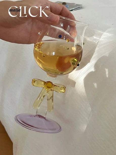 CLICK Handmade Glass Bow Champagne Goblet from CLICK