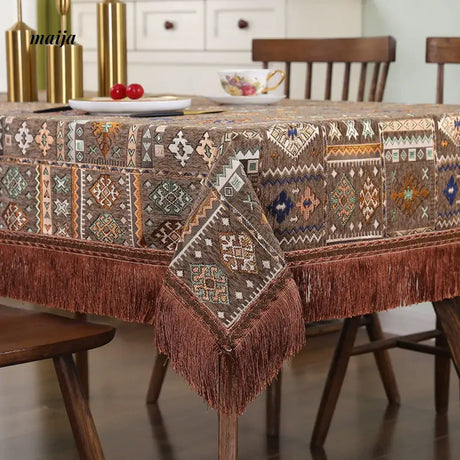 Geometric Vintage Tablecloth from maija