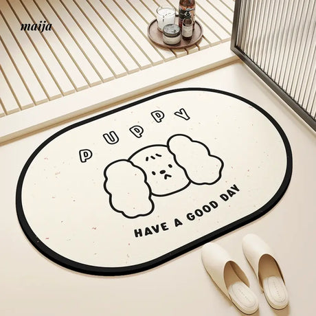 Oval Puppy Bath Mat from maija