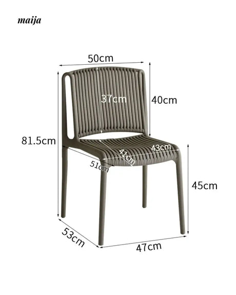 Demi Plastic Dining Chairs from Zecai