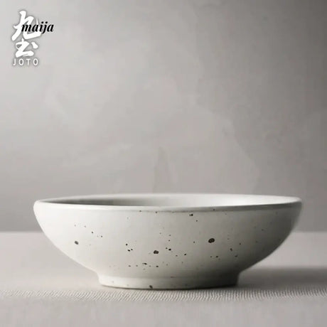 JOTO Eight Year Rough Ceramic Fruit Plate Handmade Retro Dish from MOSE