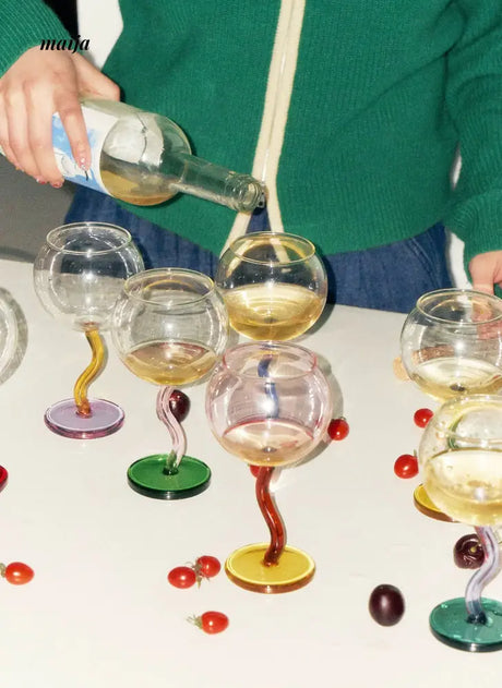 SOREMO Colourful Bubble Wine Glass from maija