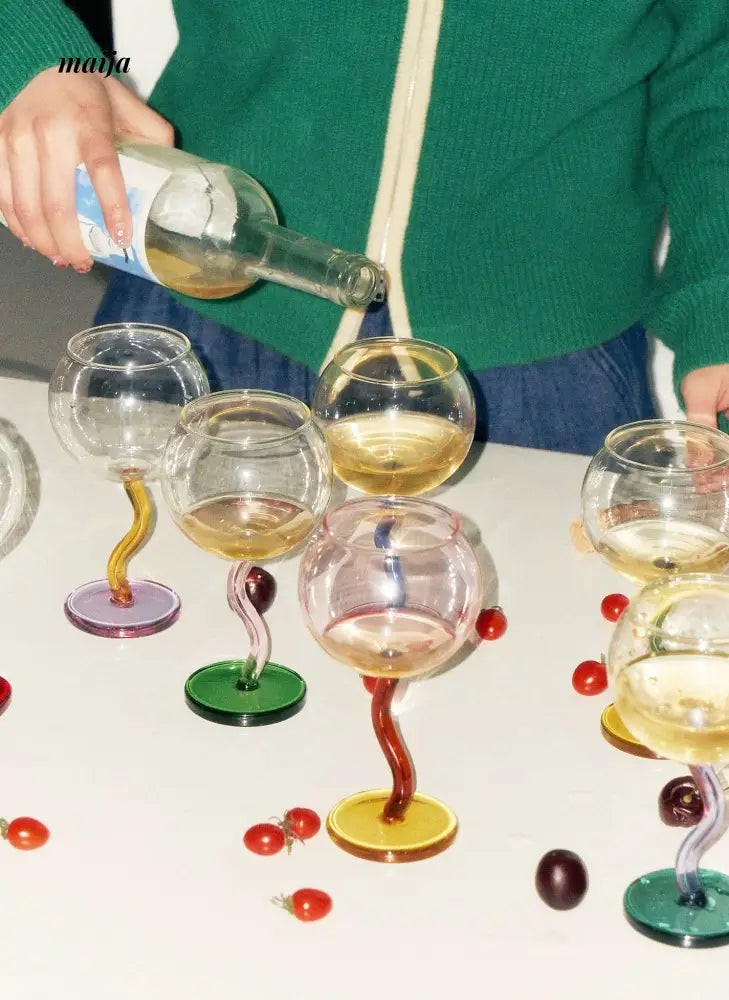 SOREMO Colourful Bubble Wine Glass from maija