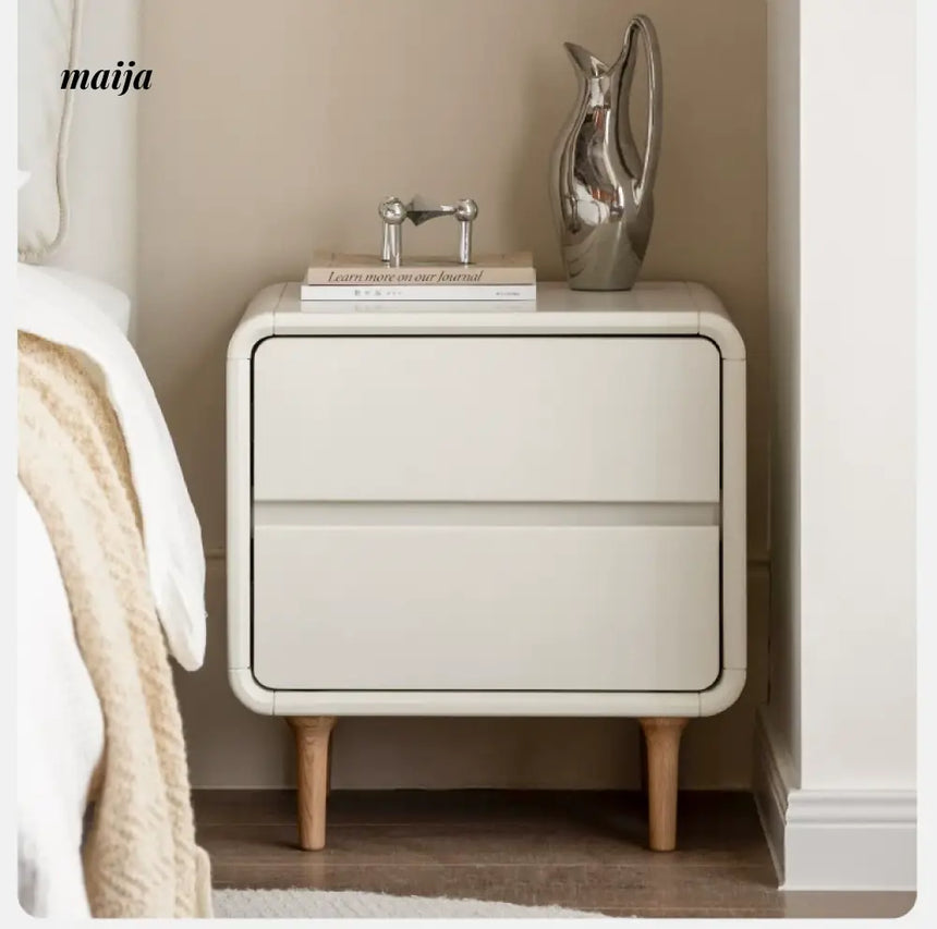 GENJI White Chocolate Bedside Table from GENJI