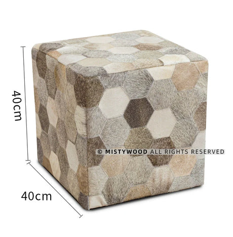 MISTYWOOD Hexagonal Cow Silk Makeup Stool from MISTYWOOD