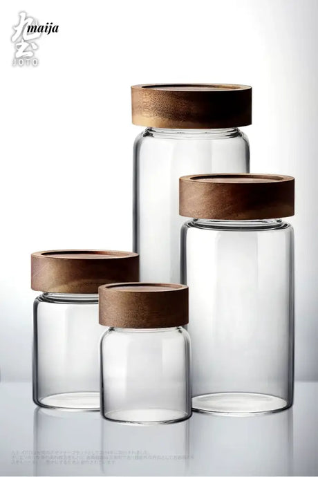 JOTO Eleven Color Glass Storage Tank Solid Wood Lid from MOSE