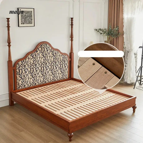 DOSMARS Evelyn Allory Wood Solid Bed from DOSMARS
