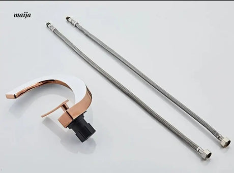 Creative Curve Copper Basin Faucet from Kaiyashi