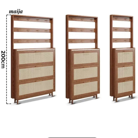 Ultra Thin Solid Wood Shoe Cabinet from AI