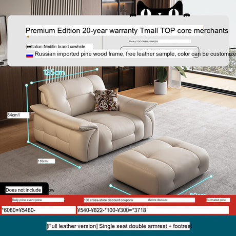 DIPU Nikolaj Cream Cowhide Sofa from DIPU