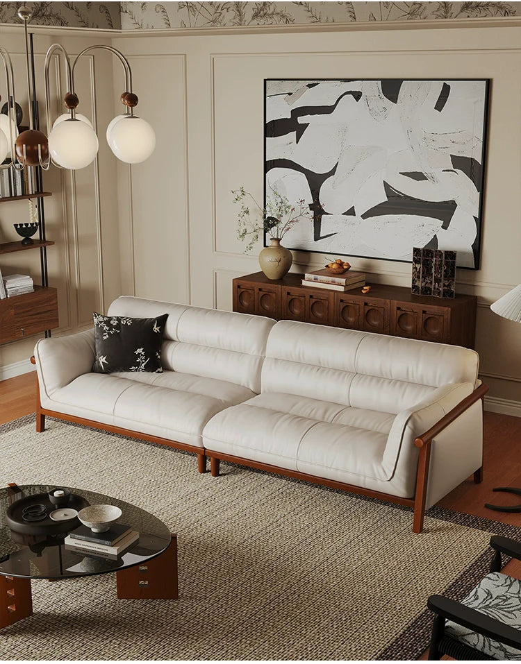 SAMMI Ruby Antique Three-Seater Leather Sofa from SAMMI
