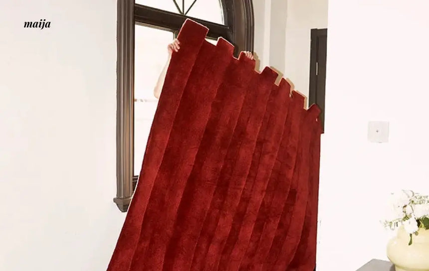 UNDERLAND Red Retro Handmade Rug from UNDERLAND
