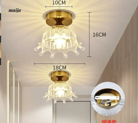 GVG Lotus Leaf Crystal Ceiling Light from GVG