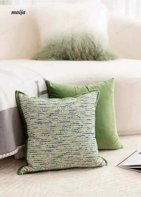 MISTYWOOD Green Pillow for Bedside or Sofa from MISTYWOOD